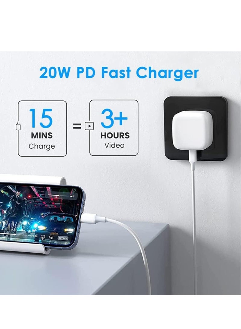 General iPhone 20W Fast Charger | USB C Wall Fast Charger with 1m USB C to Lightning Cable Compatible with iPhone 14/14 Pro/14 Pro Max/13/12/SE2020/11/XR/XS Max/X/iPad  - Image 3