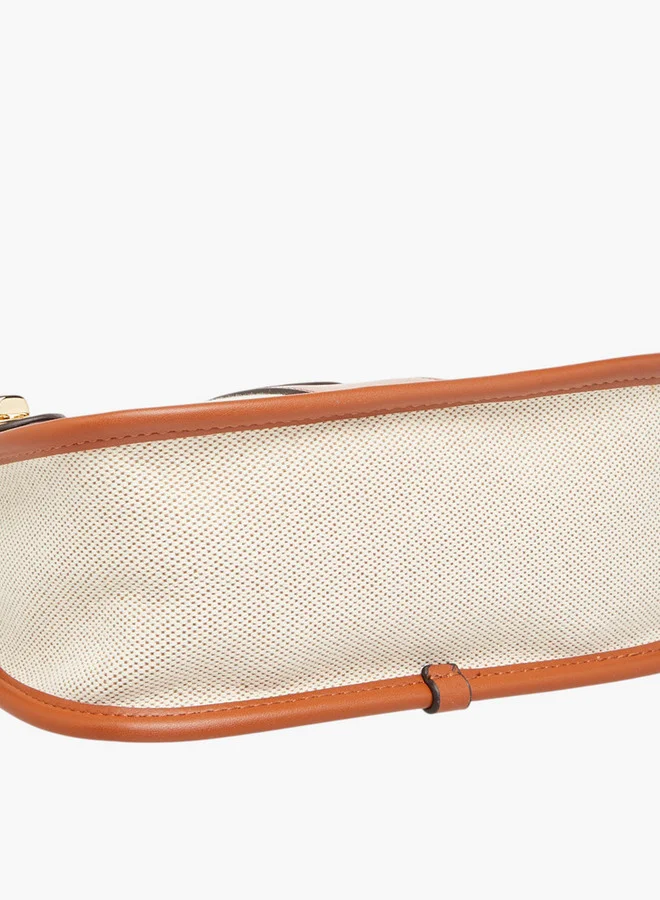 Celeste Textured Crossbody Bag with Zip Closure and Detachable Strap