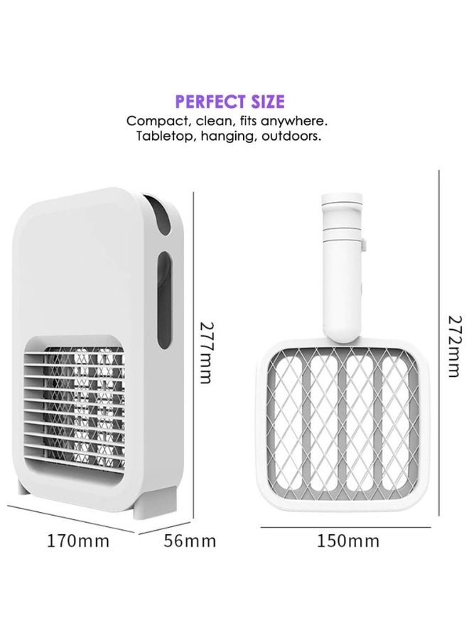 FALMER Fly Insect Mosquito Rechargeable Swatter Zapper with 2-in-1 Design and Wall Mountable Holder Dock  - Image 2