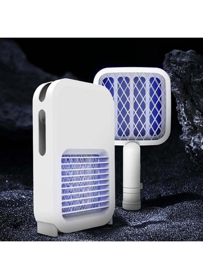 FALMER - Fly Insect Mosquito Rechargeable Swatter Zapper with 2-in-1 Design and Wall Mountable Holder Dock - Image 1