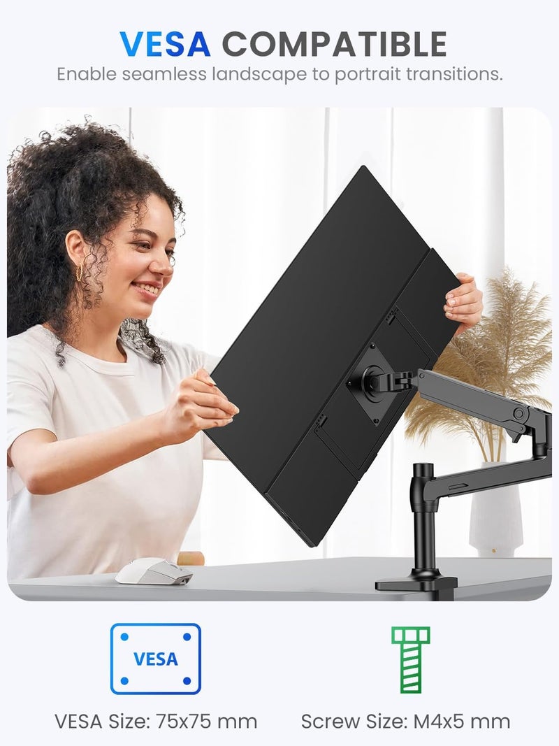 أوبيرفكت شاشة المحمولة مقاس 21.5 بوصة 120 هرتز مع حامل و VESA، شاشة ألعاب محمولة كبيرة مع HDMI و Type C، عرض خارجي لأجهزة الكمبيوتر المحمولة و Steamdeck و MacBook والهواتف و Mini PC - Image 5