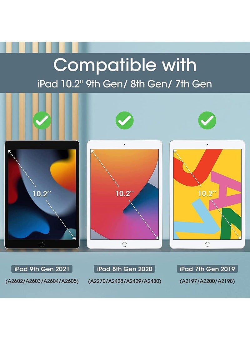 Raxoom iPad 10.2 Case - Compatible with 9th Generation (2021), 8th Generation (2020), 7th Generation (2019) - Slim Stand Hard Back Shell Protective Smart Cover for 10.2 iPad - Black - Image 2