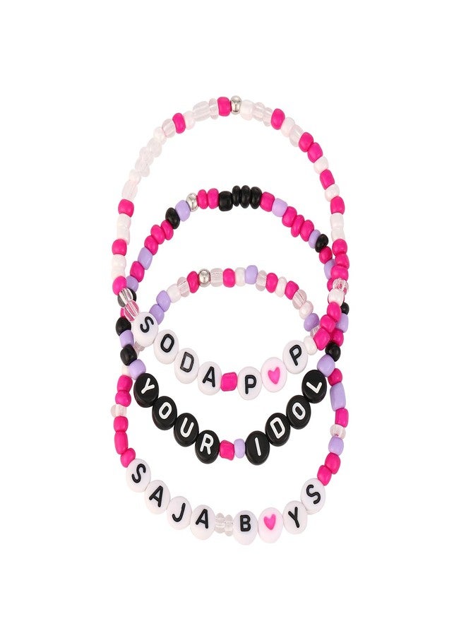 Teemotutu Anime Y2K Beaded BFF Bracelet Set for Women - Stackable Concert & Halloween Friendship Bracelets, Cute Anime Merch Gifts (3 PCS POP) - Image 1