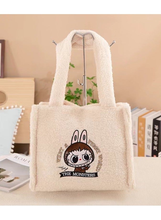 لابوبو حقيبة كتف مائلةحقيبة ظهر كرتونية حقيبة دمية محشوة للنقودحقيبة مدرسية مزدوجة الأشرطة