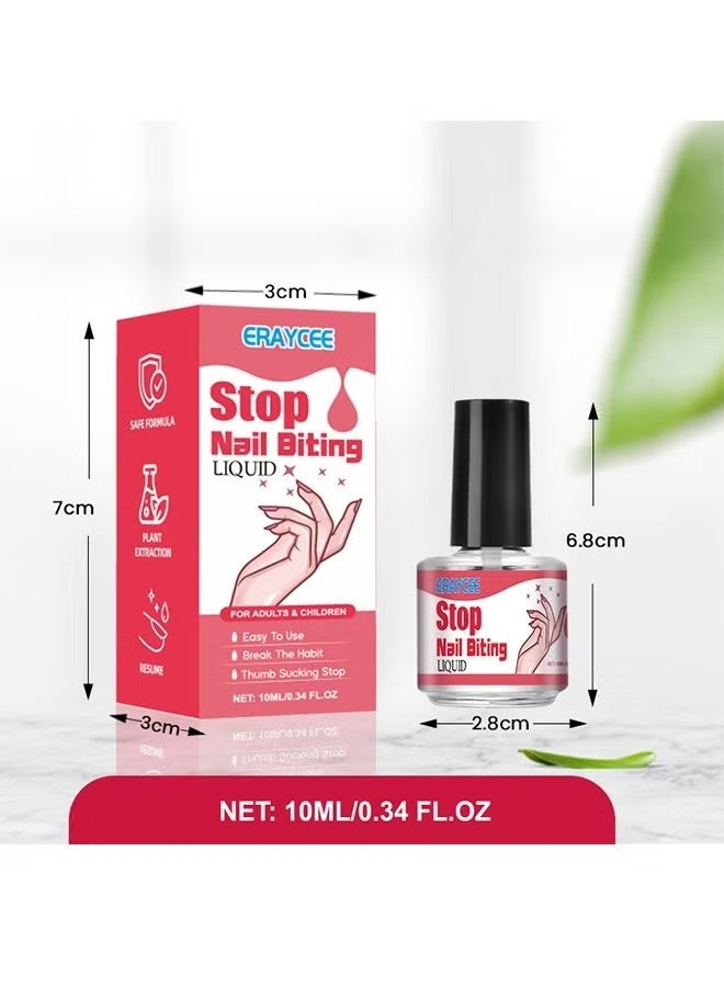ERAYCEE Stop Nail Biting，Organic Herbs Bitter Oil Anti Nail Biting & Thumb Suctionbreak Annoying Bad Customprotect And Repair Nails 10ml - Image 5