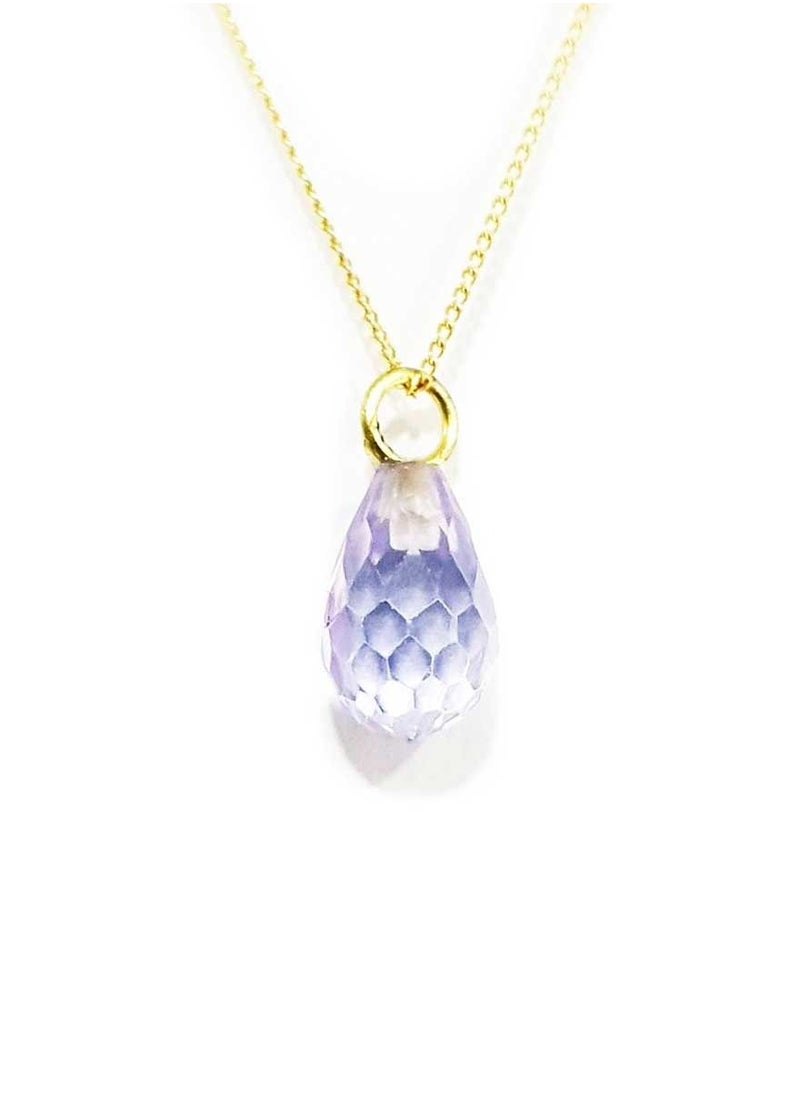 Hamsa.ae - 18K Pure Gold Crystal Stone Necklace - Image 1