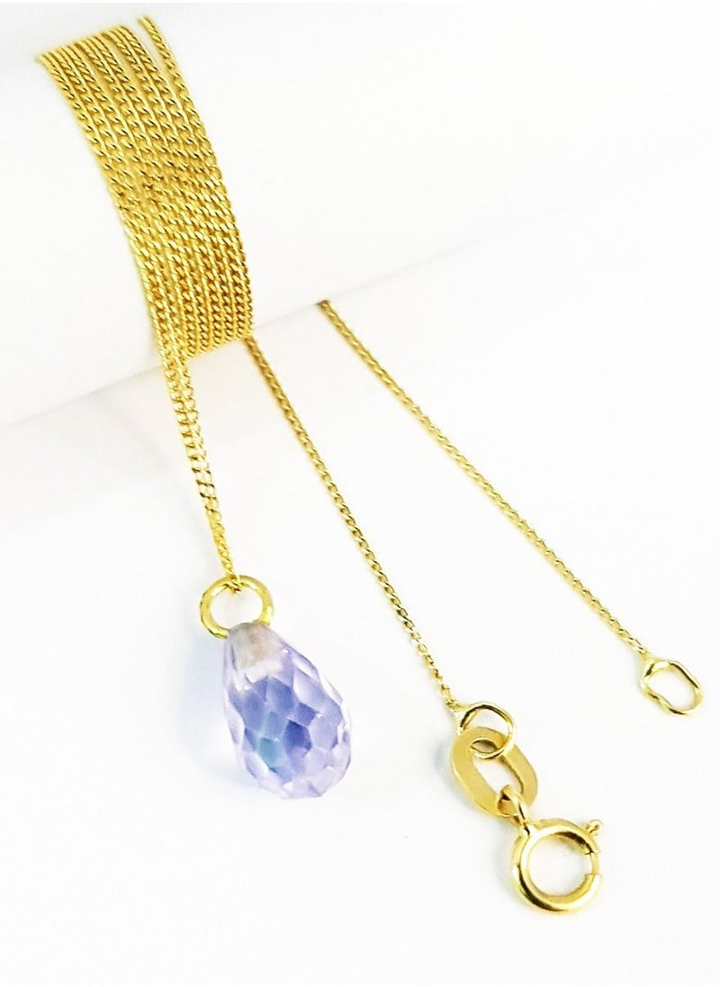 Hamsa.ae - 18K Pure Gold Crystal Stone Necklace - Image 1