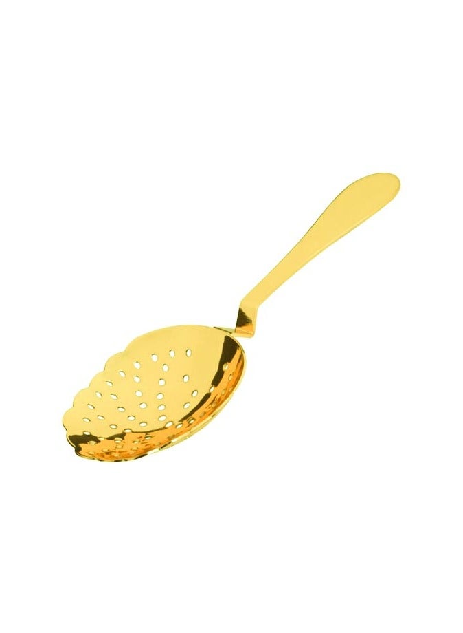 BarPros Stainless Steel Julep Locking Strainer, Gold Plated, Professional Beverage Strainer, Kitchen Accessory - Image 1