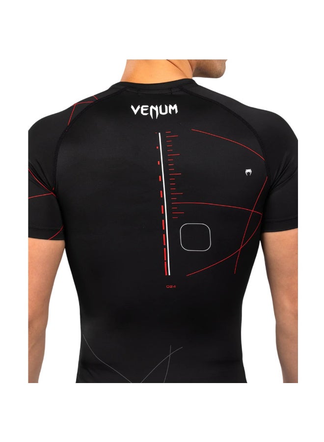 VENUM TACTICAL XT RASHGUARDS SHORT SLEEVES BLACK/FIRE RED