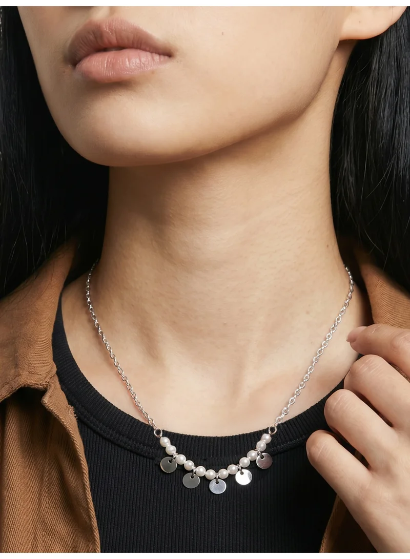 Palmonas  Pearl Disc Charm Necklace For Women - Waterproof & Anti-Tarnish for Women | Best Price UAE