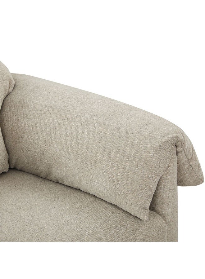 DANUBE HOME Khiara 1 Seater Fabric Sofa  | Armchair  | Modern Design Single Seater Accent Chair | Comfortable Living Room Furniture L133xW97xH80cm - Grey - Image 3