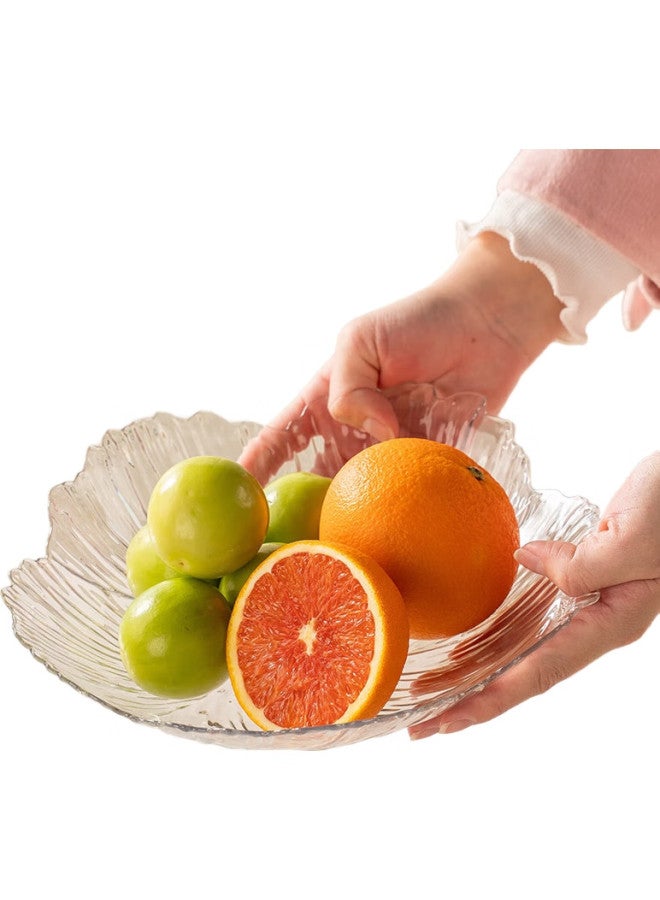 Caizhi Fruit Plate, Home Living Room Luxury, Candy Nuts Snacks Dried Fruit Storage Tray, Transparent Gray Ice Fruit Plate Cz6856 - Image 3