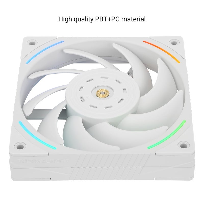 Thermalright TL-K12W, Computer Case Fan,High Performance 120mm PWM Cooler Fan,PC PWM Silent Fan with 2150RPM Speed, White CPU Cooling Fan - Image 5