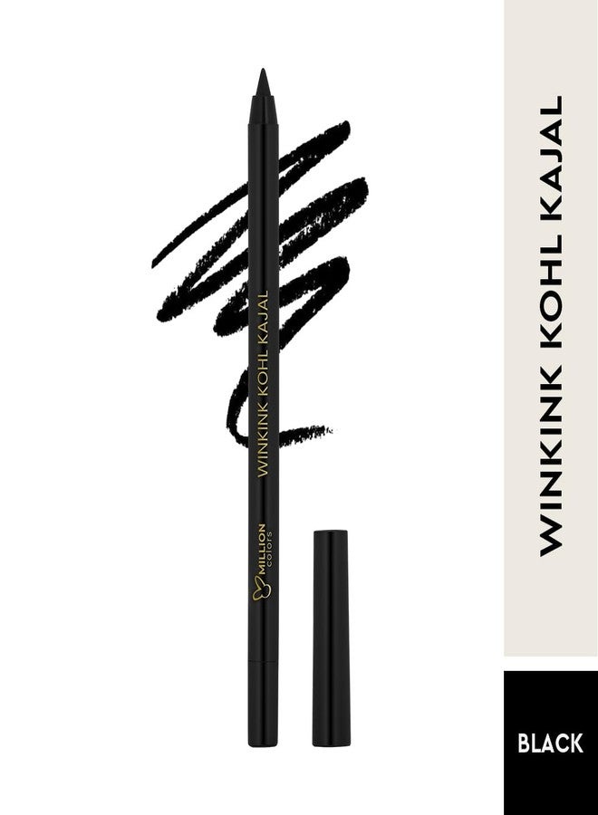 Million Colors Waterproof Wink Ink Kohl Kajal | Infused with Chamomile and Almond Oil | Smudge Proof & Long-Lasting | One Swipe Application - Rich Color Payoff | Stays Upto 24HR - Image 2