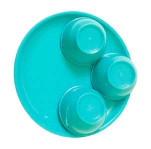 Coolkart Serving/Gifting Unbreakable Round Dinner Set, 24 Pieces, Sea Green - Image 4
