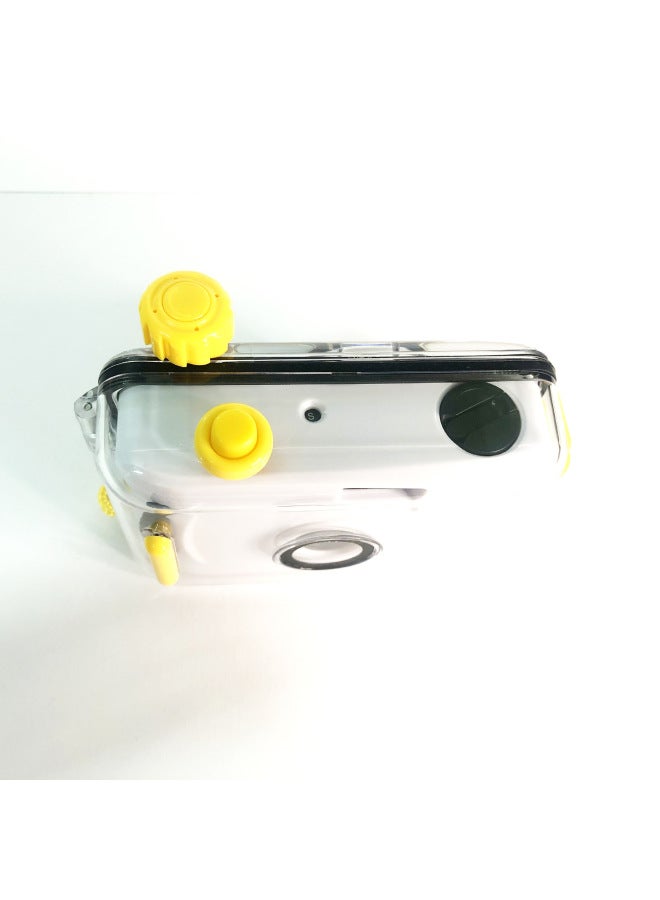 White Yellow Shell Film Camera Fool Vintage Film Waterproof Under Photo Photography Birthday Creative Artistic Gift-Color:Purple Yellow Shell  - Image 4