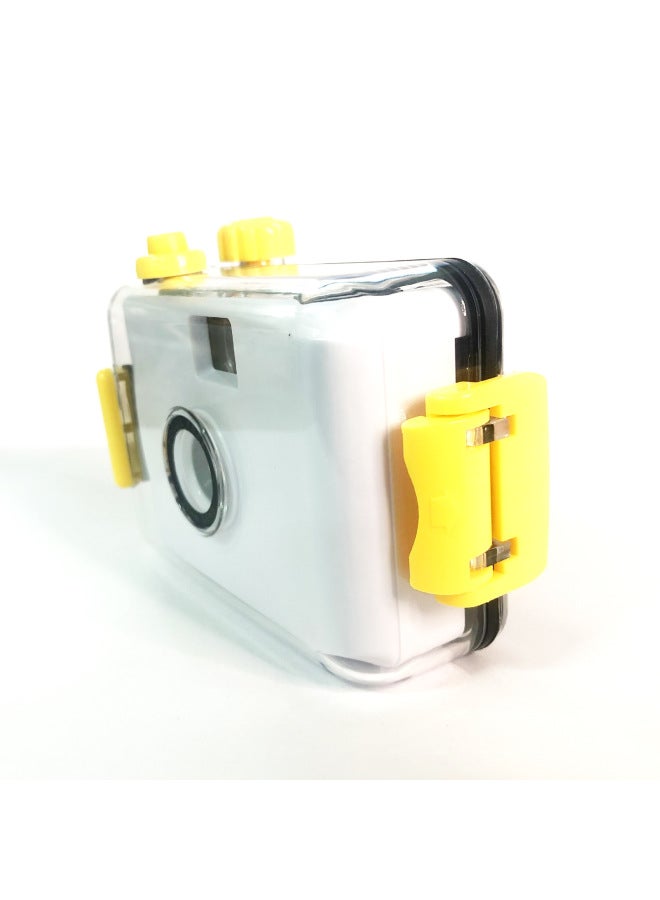 White Yellow Shell Film Camera Fool Vintage Film Waterproof Under Photo Photography Birthday Creative Artistic Gift-Color:Purple Yellow Shell  - Image 5