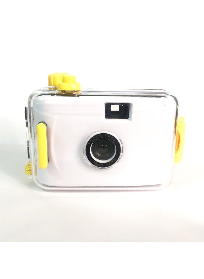 White Yellow Shell Film Camera Fool Vintage Film Waterproof Under Photo Photography Birthday Creative Artistic Gift-Color:Purple Yellow Shell  - Image 2