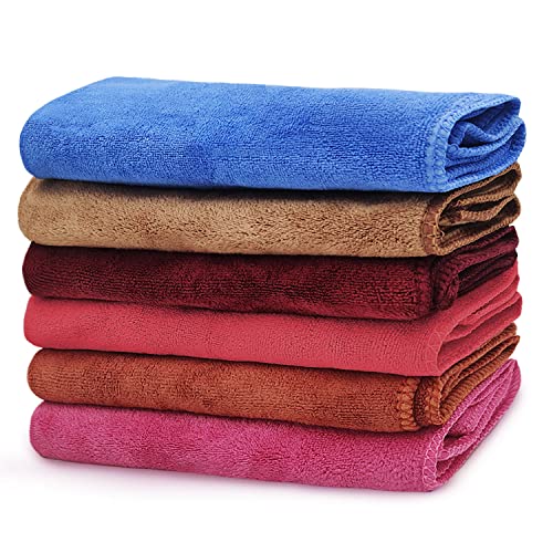 Sassoon Highly Absorbent Microfiber Cleaning Cloth in 450 GSM (6 Pcs, Assorted) 40X40 cms- Thick Lint & Streak-Free Multipurpose Cloths-Automotive Microfiber Towels for Car Bike Cleaning - Image 2