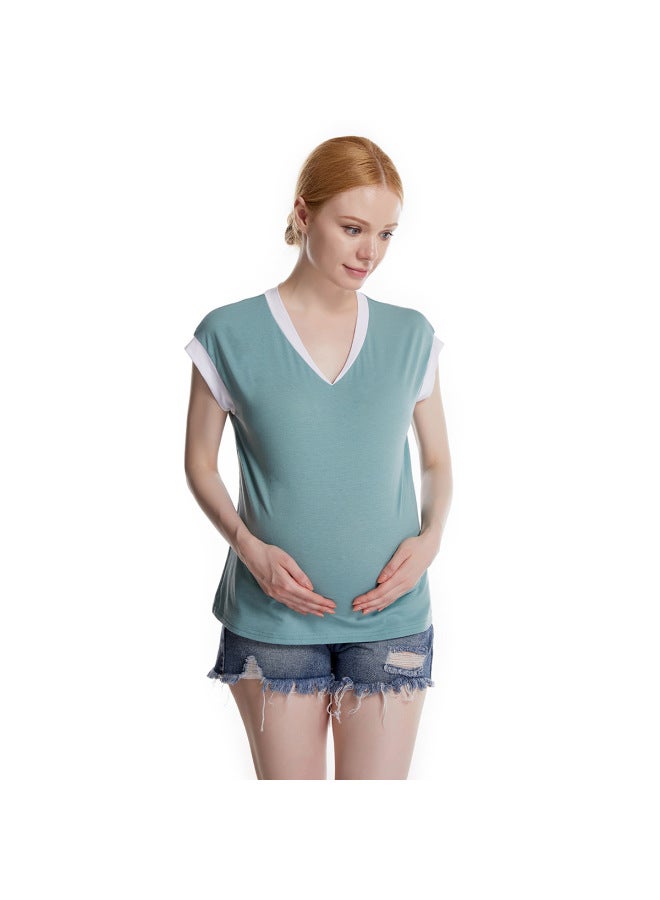 Spot Pregnant Mother Contrast T-shirt, H6005 Best