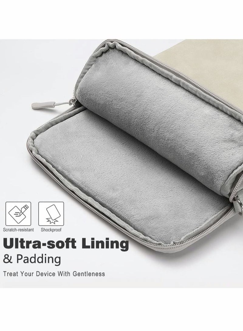 Captaintech 9-11 Inch Tablet Sleeve Bag Carrying Case for iPad Pro 11 2021-2018, Air 5/4 10.9, 10.2, Galaxy Tab A8 10.5, Tab S8 11", Surface Go 2, 1, Protective with Pocket, Light Gray - Image 5