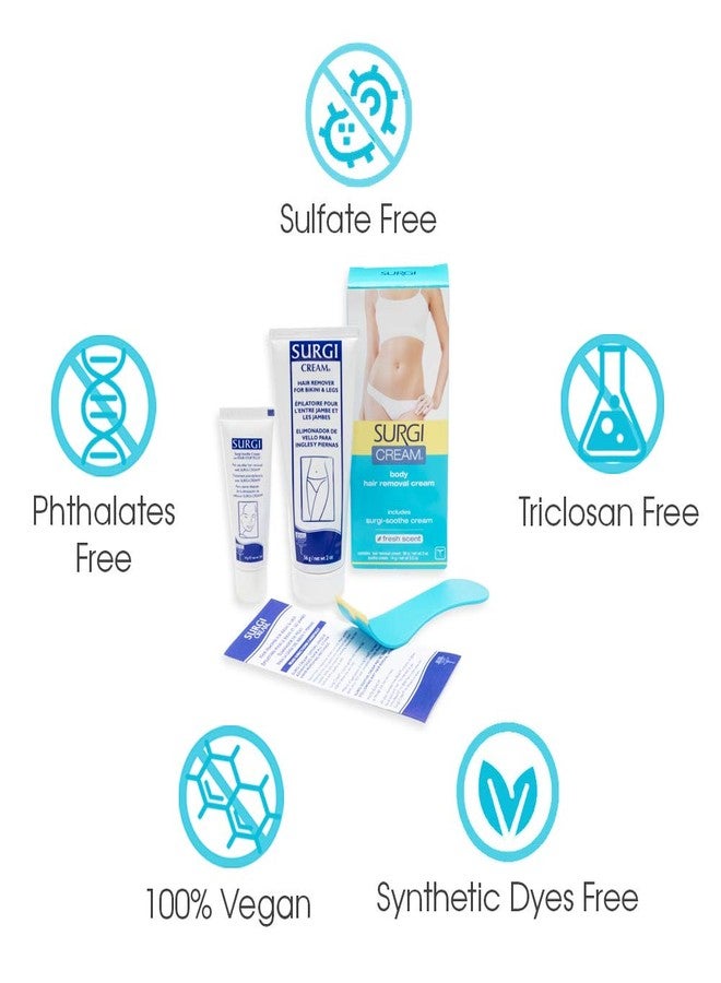 Surgiwax Surgi-Cream Hair Remover for Bikini & Legs 56g/2oz (SURGI82501) - Image 2