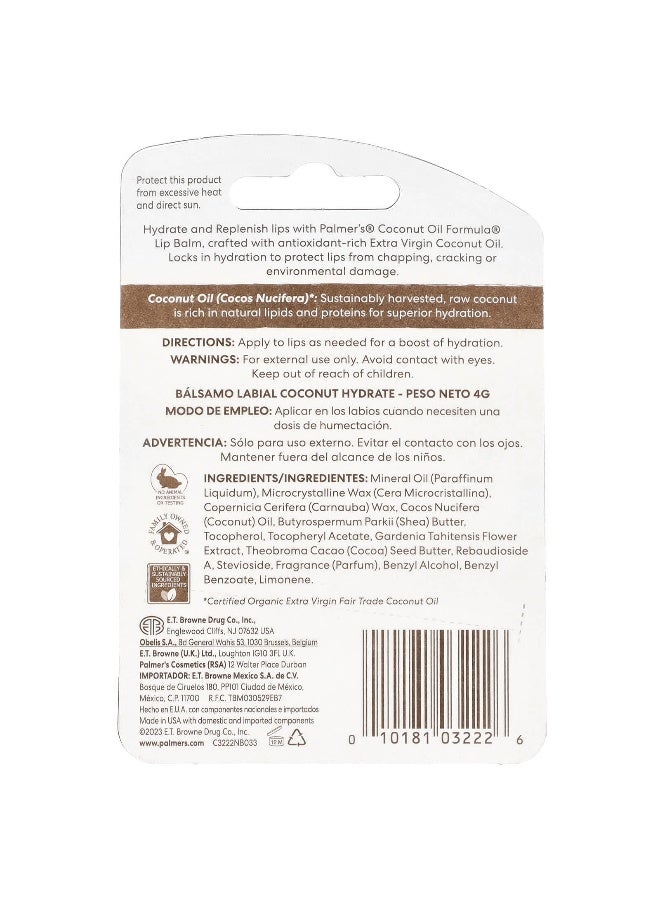 PALMER'S Palmer's, Coconut Oil Formula® with Vitamin E, Coconut Hydrate Lip Balm, 0.15 oz (4 g)  - Image 3