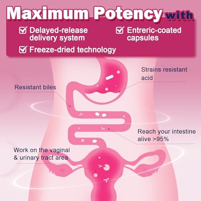 ZEBORA Vaginal Probiotics for Women Health pH Balance 100 B CFUs with Prebiotics & Lactobacillus,for Female Yeast Urinary Tract Infection Vag Odor & Flora Support Immune Digestive Gut Care - Image 5