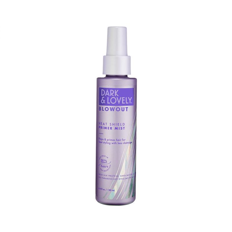 SOFT SHEEN SoftSheen-Carson Dark and Lovely Blowout Heat Shield Hair Primer, Blow Dry Spray & Heat Protectant with Castor Oil, For Curly & All Hair Types, 4.4 fl oz - Image 1
