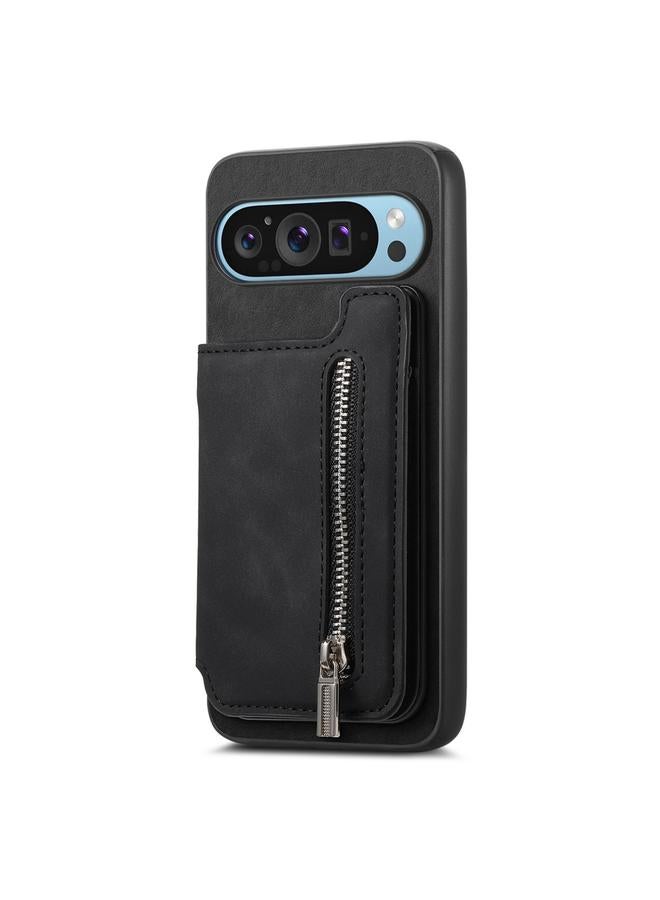 S-TOP Case For Google Pixel 9 Pro XL Retro MagSafe Zipper Wallet Card Bag Back Phone Case - Image 2