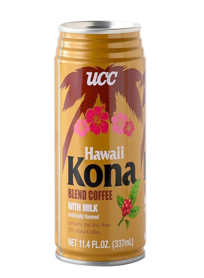 UCC Hawaii Kona Coffee Blend With Milk, Ready To Drink Coffee, Imported from Japan, 11.3 oz (Pack of 6) - Image 1