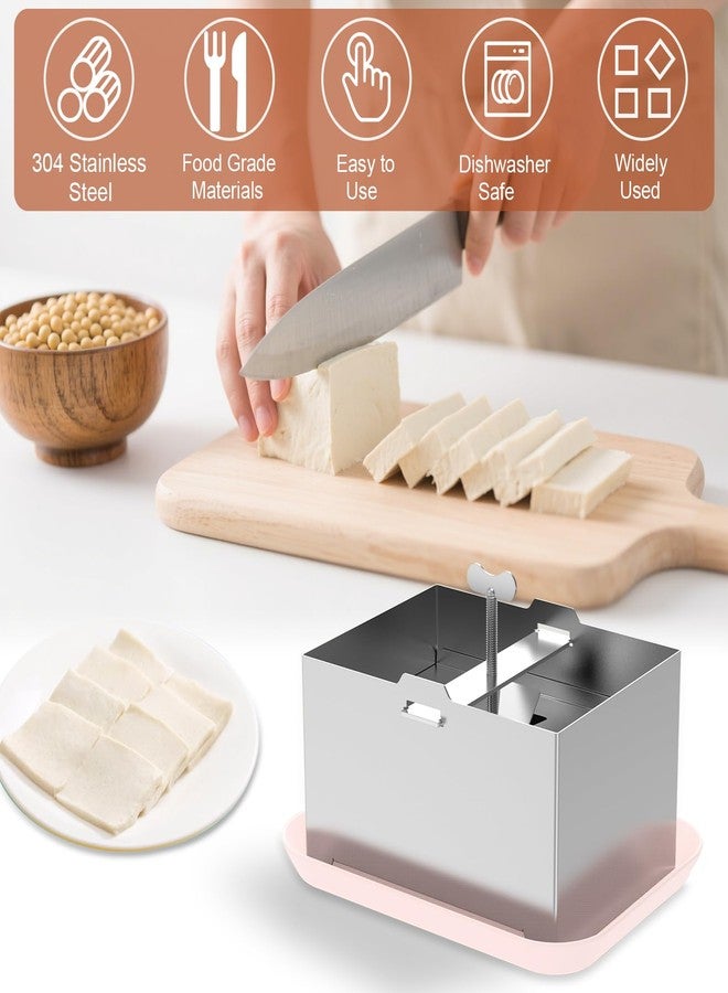 OUKENS Tofu Press Stainless Steel, paneer maker, DIY Tofu Maker Stainless Steel with Presser Towel & Drip Tray,for 2 Pounds Firm Tofu, Cheese, Paneer, Dishwasher Safe - Image 5