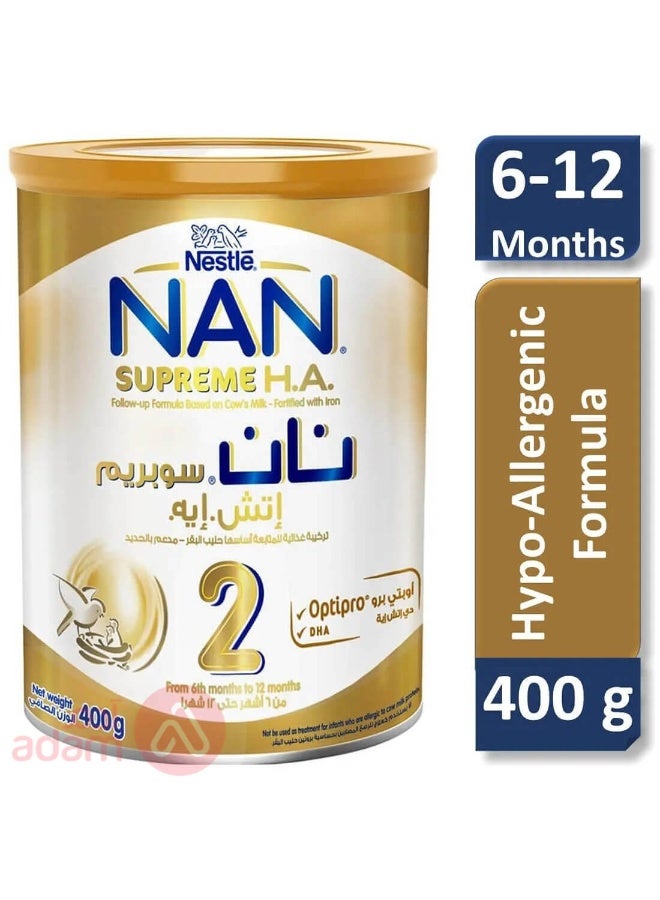 حليب نستله نان سوبريم برو المرحلة الثانية، من 6 إلى 12 شهرًا، 400 غرام