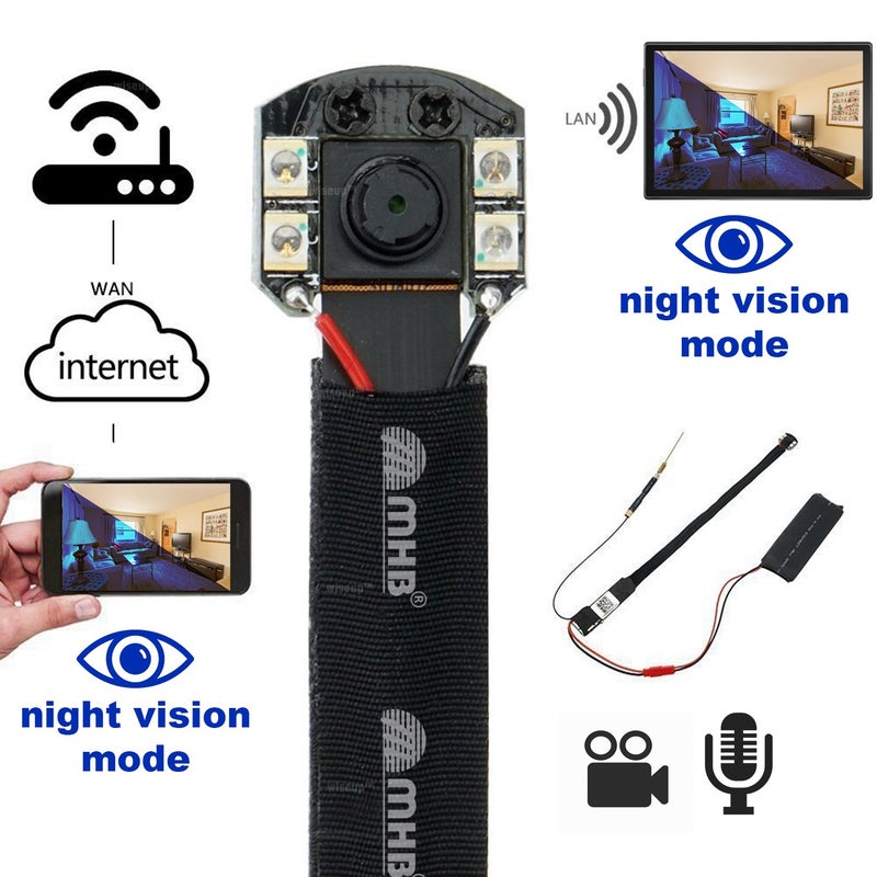 m mhb Full HD 1080P Night Vision WiFi Spy Camera Controlled Through Mobile Remote View Detection for HomeOfficeSupport Android32GB Memory SupportableNight Vision Camera Series6 - Image 2