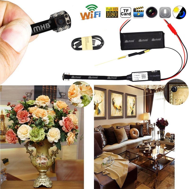 m mhb Full HD 1080P Night Vision WiFi Spy Camera Controlled Through Mobile Remote View Detection for HomeOfficeSupport Android32GB Memory SupportableNight Vision Camera Series6 - Image 3
