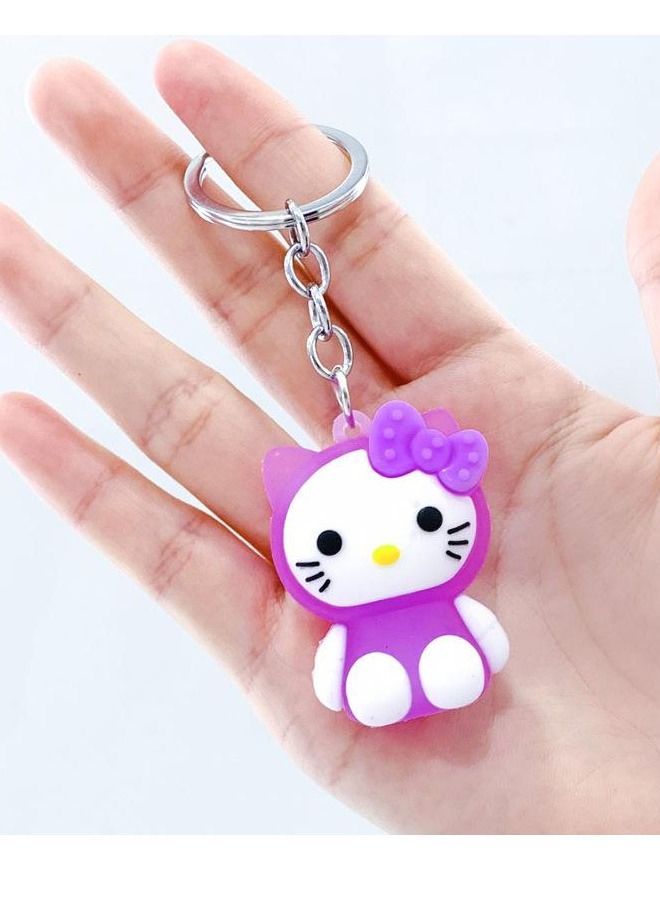ميدالية مفاتيح كرتونية مميزة اكسسوار لطيف سلسلة مفاتيح بشخصية هيلو كاتي يتناسب مع السيارة والمحفظة والحقيبة هدية ابداعية لطيفة