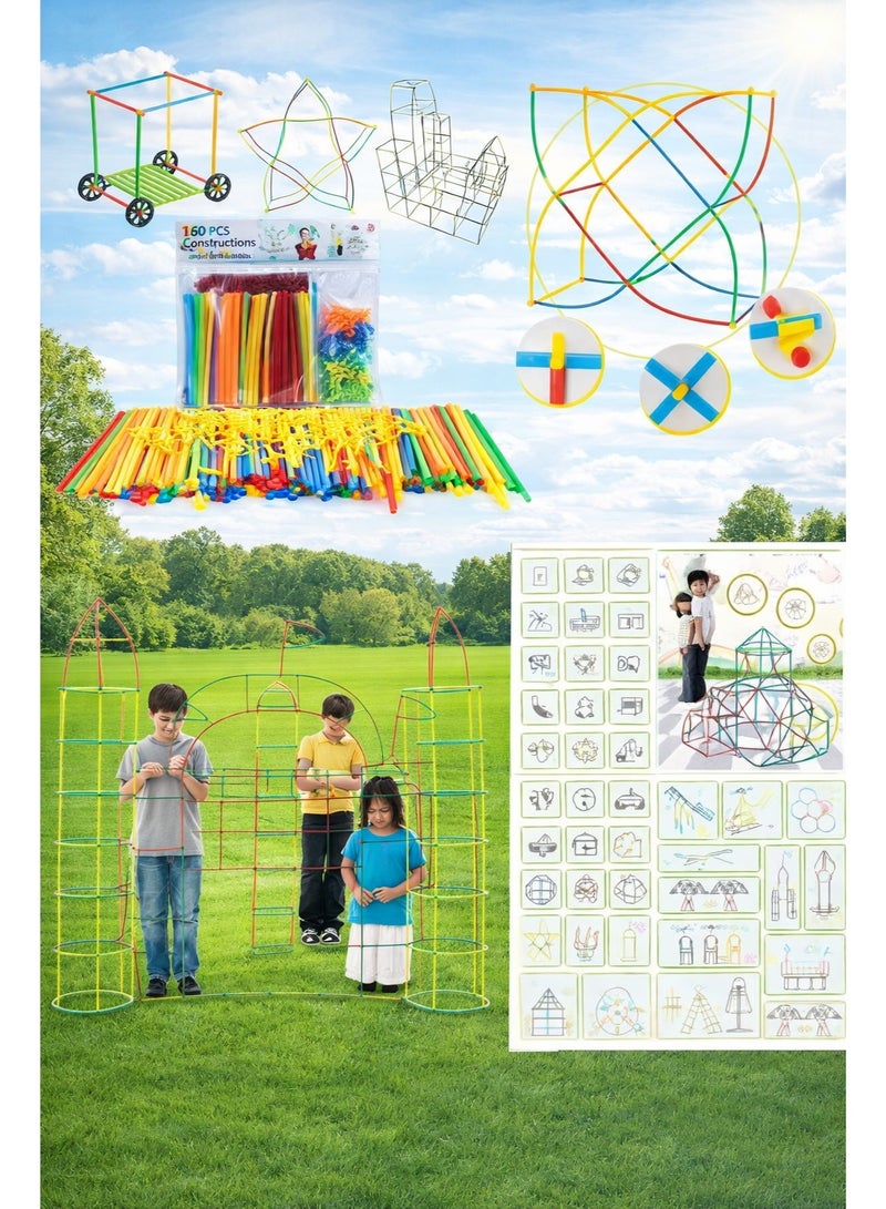 F.A.M.S 300-Piece Kids Straw Construction Building Set – 150 Straws & 150 Connectors, Creative STEM Toy for Learning, Engineering & Imaginative Play - Image 5