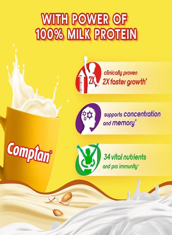 Complan Nutrition Drink Powder for Children, Kesar Badam Flavour, 500 g Carton & Pista Badam, 500gm | Nutrition drink for kids with protein & 34 vital nutrients - Image 3