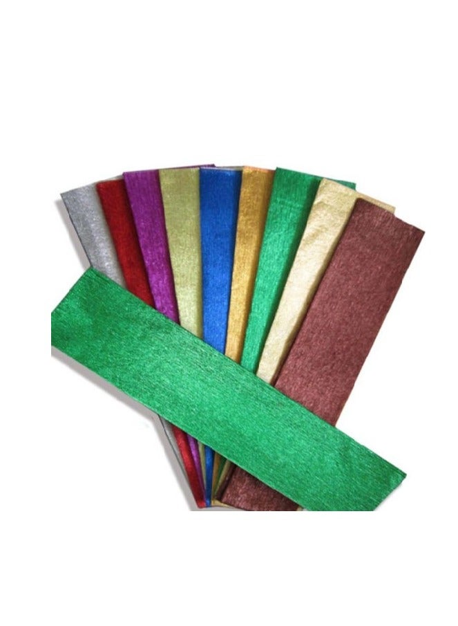 Terabyte ALLUMINIUM FOIL BACKED CREPE PAPER 50SHEET MULTICOLORS - Image 1