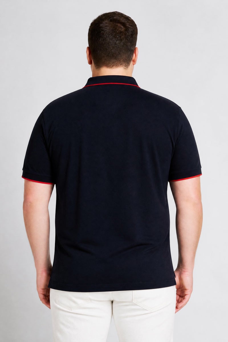 La Martina Men Regular Fit Embroidered Logo Short Sleeve Polo Shirt, Navy - Image 5