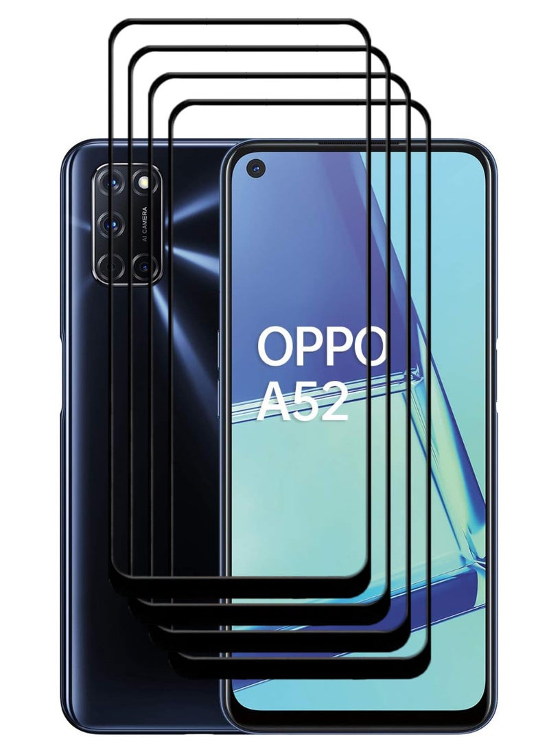 ACLIX 4 Pieces Antistatic ESD Dustproof Premium Quality High Definition Tempered Glass Screen Protector Designed For Oppo A52 - Image 1
