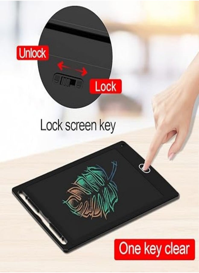 Generic Colourful LCD Writing Tablet, TIQUS Digital Ewriter with Erase Lock Switch, Electronic Graphics Drawing Board, Portable Handwriting Doodle Pad Office Checklist Home Learning Black  - Image 4