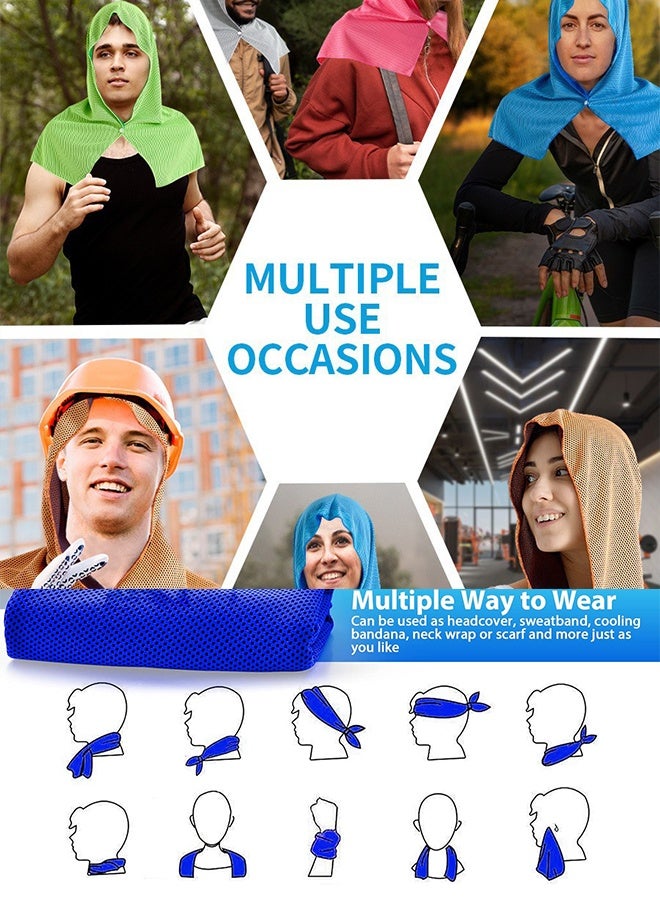 KANGLI 1 PCS Cooling Hoodie Towels, Instant Cooling Towels for Neck and Face,  Ice Towel for Hot Weather, Head Towel for Sports, Camping, Cycling & More Activities - Image 4