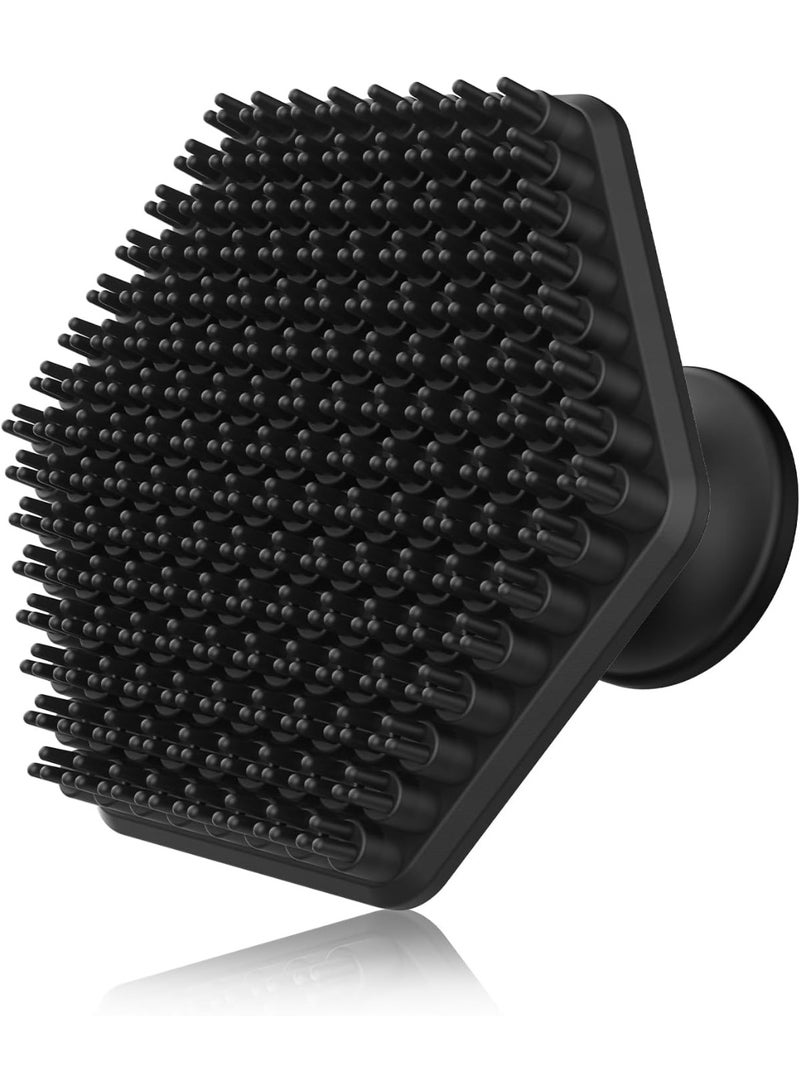 Face Scrubber, Silicone Face Scrubber for Men, Gentle Exfoliator Pad & Massager, Facial Cleansing/Wash Brush - Removes Dead & Dry Skin（Black） - Image 1