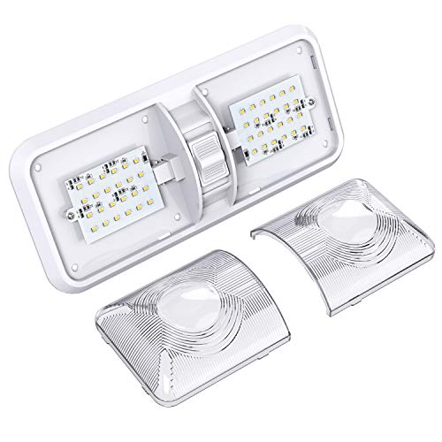Leisure LED 2 Pack RV LED Ceiling Double Dome Light Fixture with ON/Off Switch Interior Lighting for Car/RV/Trailer/Camper/Boat DC 11-18V Natural White (Natural White 4000-4500K, 2-Pack) - Image 4