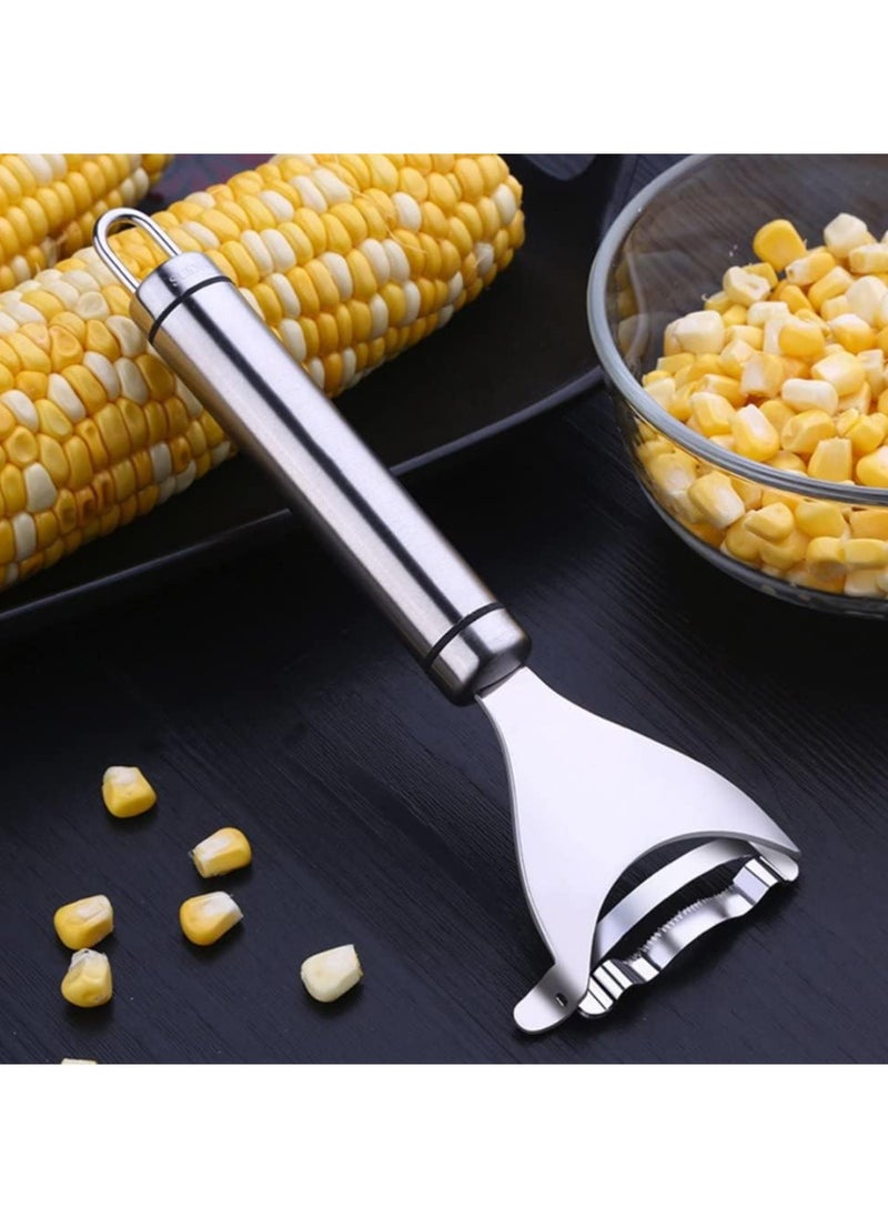 HW Deluxe Corn Stripper,Corn Cob Peeler Corn Remover Corn Kerneler with Stainless Steel Blades and Hand Protector  - Image 4