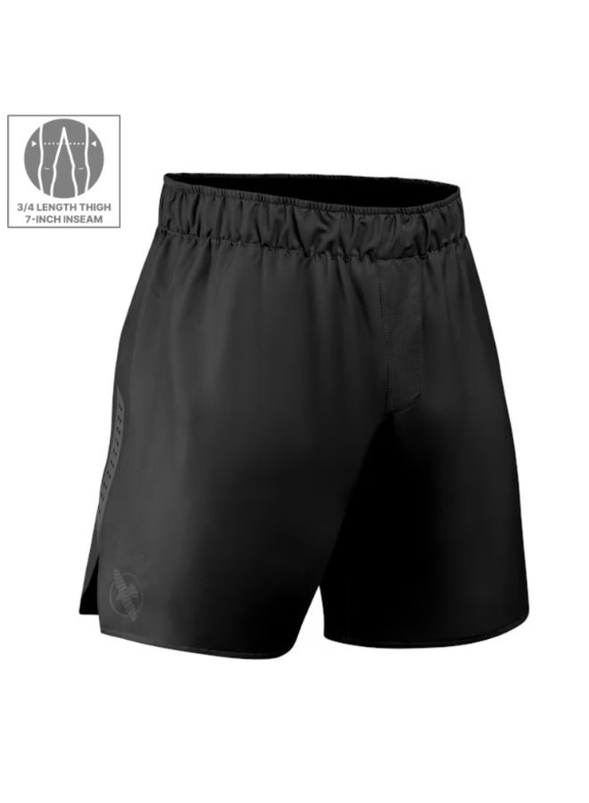 HAYABUSA MENS CORE GRAPPLING SHORTS BLACK - Image 1