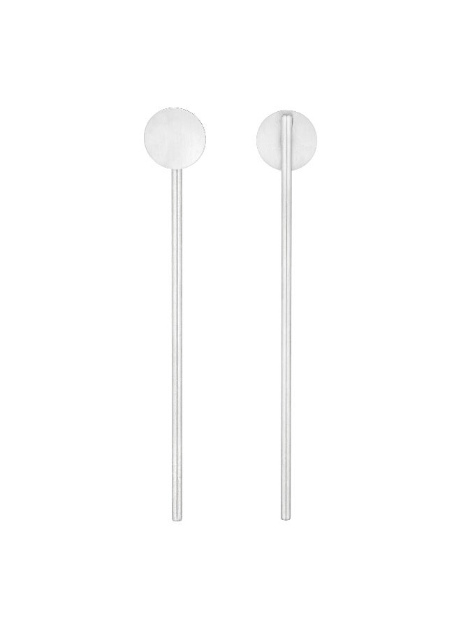 Restaurantware Bar Lux 7.5 Inch Spoon Straws, 2 Food-Grade Reusable Cocktail Straws - Built-In Spoon, Dishwashable, Stainless Steel Cocktail Spoons, For Drinking And Stirring, - Image 2