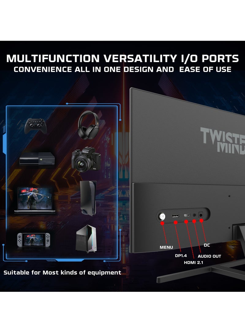 TWISTED MINDS 24 inch Blaze Series (1920x1080p) FHD IPS 180hz 0.5ms Gaming Monitor ,HDMI 2.1, HDR, Console Ready, G-sync Compatable  TM24FHD180IPS Black - Image 5