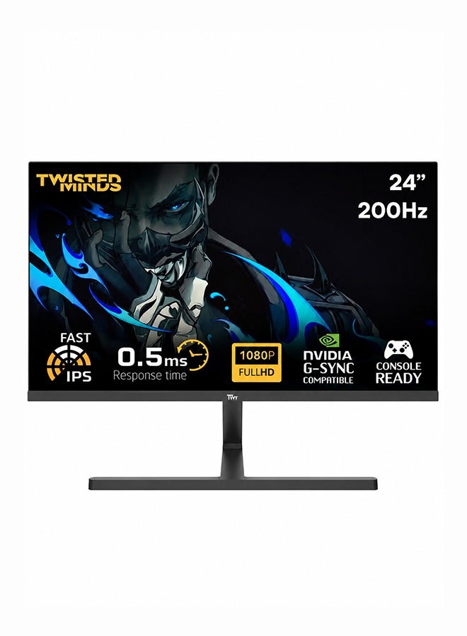 تويستيد مايندز شاشة الألعاب TM24FHD180IPS Blaze Series مسطحة بحجم 23.8 بوصة، دقة 1920x1080p FHD، لوحة IPS، معدل تحديث 165/180 هرتز، زمن استجابة 0.5 مللي ثانية، HDMI 2.1، HDR مع مكبرات صوت مدمجة شاشة قيمنق - Image 1
